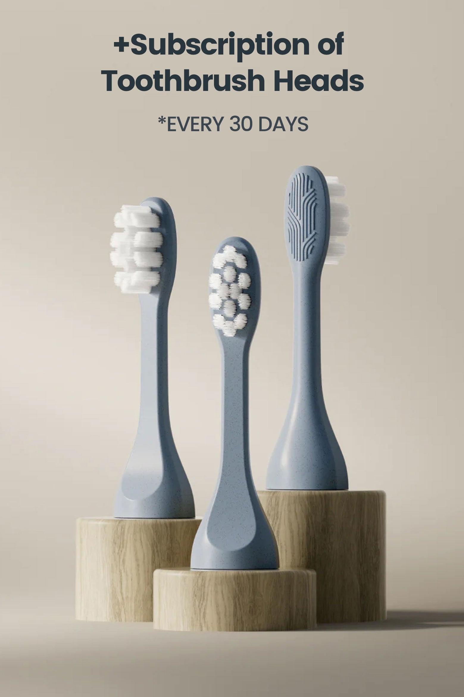 3 Toothbrush-Heads™ Grey | Monthly Supply